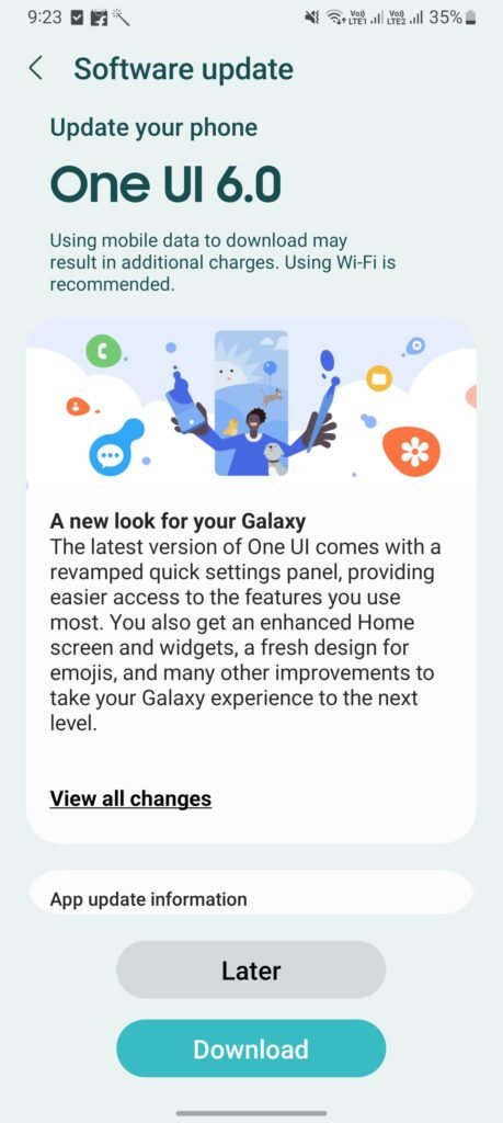 Galaxy F13 one ui Update in India